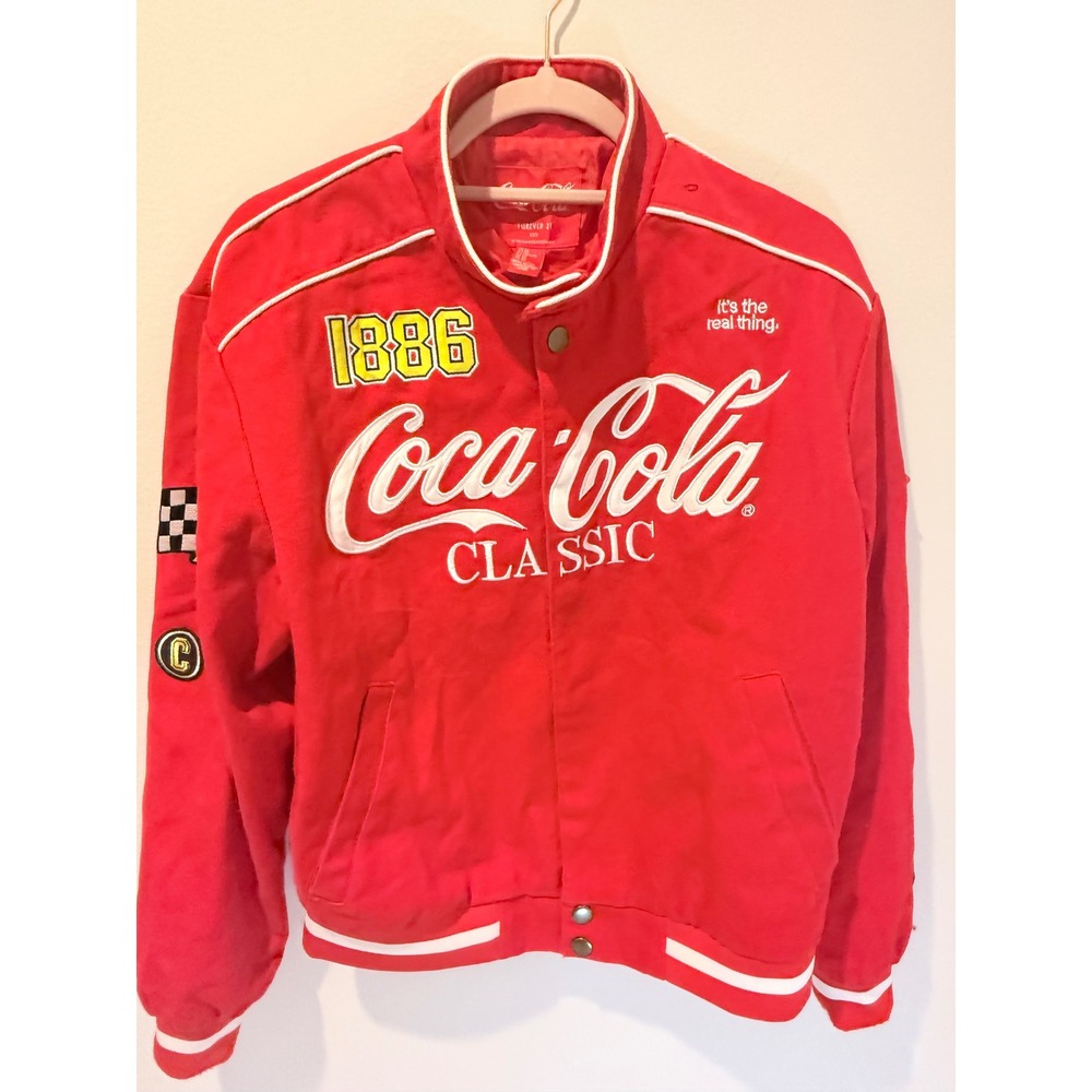 Rare Forever 21 x Coca-Cola Red Racing Bomber Jacket